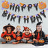 Halloween Happy Birthday Banner with Pumpkin Decorations, 8 Modes LED String Lights for 1st Kids Birthday Supplies