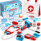 Kids Doctor Kit, 16-Piece Pretend Play Medical Kit with Bag, Realistic Toy Stethoscope, Dress Up Doctor Playset
