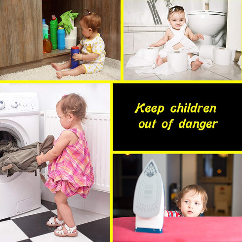 3 Pack Door Lever Baby Safety Lock, Child Proof Door Handle Lock with 3M Adhesive for Baby Proofing