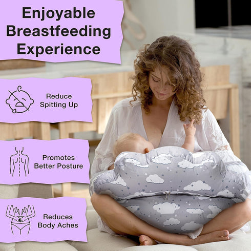 Nursing Pillow & Diaper Bag Combo - Perfect Baby Shower Gift