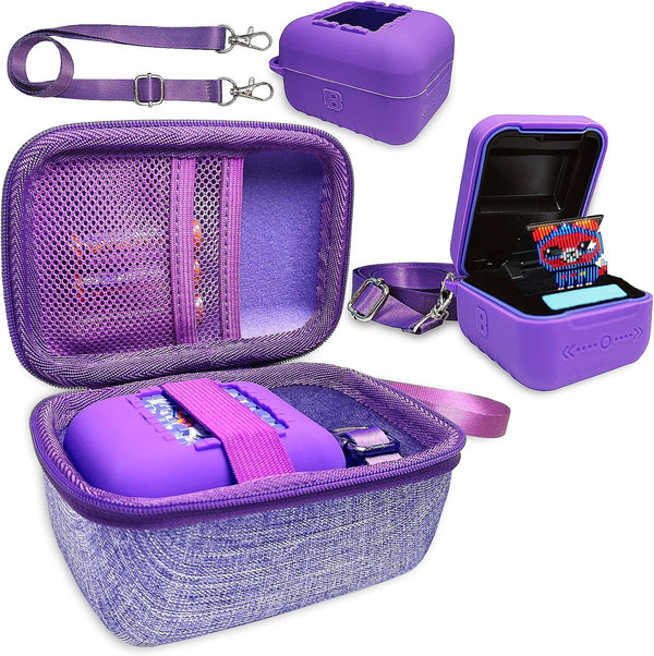 JCHPINE Hard Carrying Case and Silicone Cover for Bitzee Interactive Toy, Accessories Case, Purple Case Only
