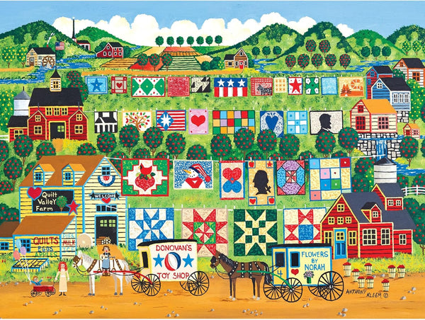 RoseArt - Home Country - Quilt Valley Farm - 1000 Piece Jigsaw Puzzle