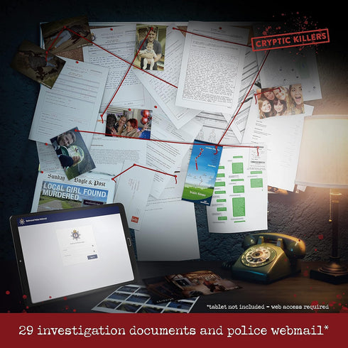 Cryptic Killers Unsolved Murder Mystery Game - Cold Case File Investigation for Individuals, Date Nights & Party Groups