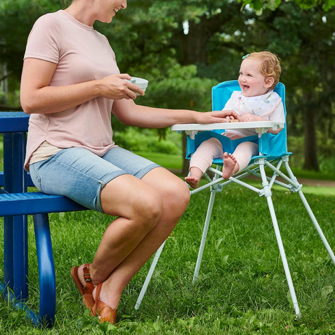 Regalo My Portable High Chair, Foldable High Chair for Babies & Toddlers, Indoor/Outdoor Baby Chair, Travel High Chair