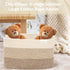 Large Woven Cotton Rope Storage Basket with Handles, 22" x 17" x 12", Gradient Beige for Living Room, Nursery, Bedroom,