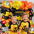 102pcs 18/12/10/5 Inch 2nd 3rd Construction Birthday Party Decorations Balloon Garland Arch Kit with Foil Excavator
