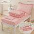 Cozyholy 4 Set Set Set Piece Textured Seersucker Toddler Bedding Girls Crib Sheets Pink Ruffle Baby Bed Comforter