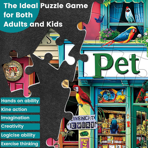 WSCXSC 300 20.5 15 Jigsaw Puzzles for Adults Pieces Pet Store Adult Puzzle Animals Paper Puzzle Large Poster Birthday