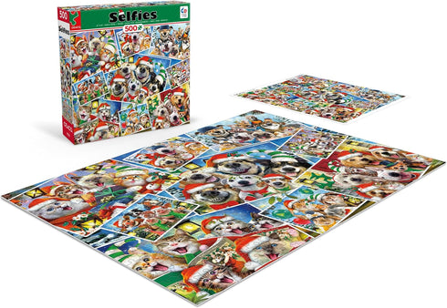Ceaco - 500 Piece Jigsaw Puzzle - Howard Robinson - Selfies - All The Dogs & Cats