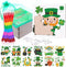 Fullhawl 24 Sets St. Patrick's Day Puzzles Color Your Own Puzzles DIY Jigsaw