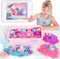Kipipol Unicorn Sensory Bin for Toddlers 3-4, 5-7 Magic Sand Art Kit