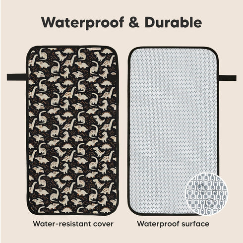 KeaBabies Portable Diaper Changing Pad and Baby Car Seat Cover - Waterproof Foldable Baby Changing Mat - Car Seat