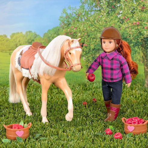 Lori 6-Inch Horseback Riding Mini Doll with Equestrian Outfit, Accessories, Helmet, Boots & Ribbon