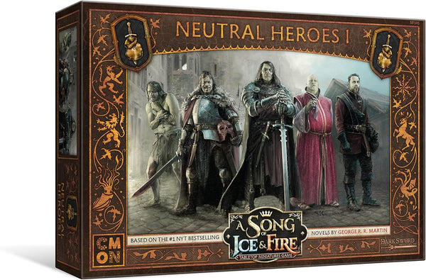 CMON A Song of Ice and Fire Tabletop Miniatures Neutral Heroes I Box Set - Versatile Characters for Strategy Game, Ages