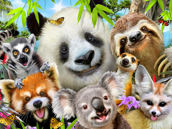 Ceaco 500 Piece Jigsaw Puzzle - Selfies - Panda & Friends