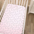 Carter's Soft Pink Dinosaur Princess Fitted Crib Sheet