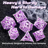 Metal DND Dice Set of 7 for Dungeons and Dragons, Hollow Polyhedral Vine Dice Set with Case for Tabletop Games
