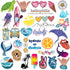 125 pcs Hydroflask Stickers, Ocean Beach Themed for Laptop, Water Bottle, Waterproof VSCO Girl Stuff