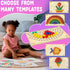 Counting 3 4 5 Toddler Wooden Learning Montessori Toys Preschool educational board bead game Baby Rainbow Stacking
