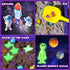 5 Set 3 4 5 6 Galaxy Sensory bin, Gemstone Dig Kit,Galaxy Excavation Gem Kit with Real Gemstones for Kids,Space Planet