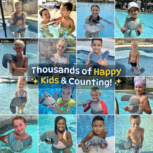 Swimming 5 6 7 8 9 10 Pool Toys for Kids: Stingray Pool Torpedo Swim Toy - Self Propelled Water Toy Glides Underwater