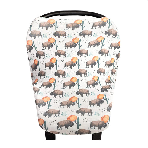 Bison Copper Pearl Multi-Use Cover: Car Seat, Nursing, Stroller - Stretchy Fabric,