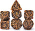 Metal Dice Set D&D: Hollow Polyhedron 7pcs Dungeons and Dragons Skull Style, Suitable for Role-Playing Games