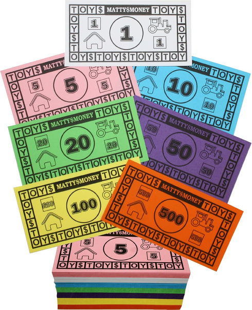 Matty's Money 420 Piece Play Money Set, $41,160 Total, 60 Pieces Each of $1's, $5's, $10's, $20's, $50's, $100's &