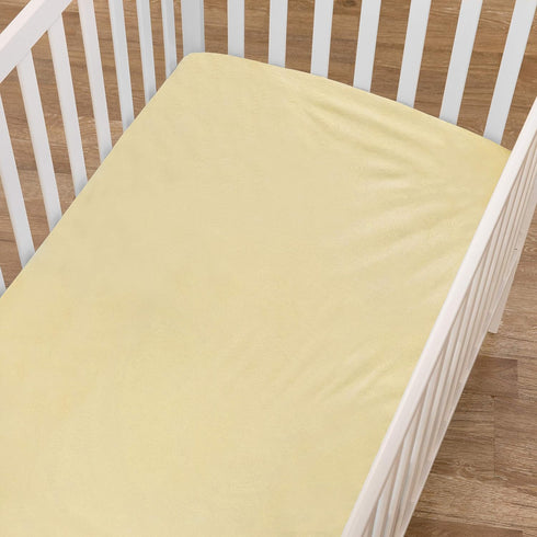 American Baby Company Heavenly Soft Chenille Fitted Mini Crib Sheet, 24" x 38", Maize, for Boys and Girls