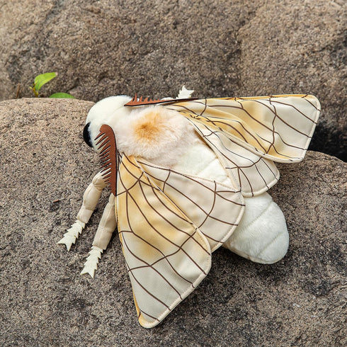 ZHONGXIN MADE Giant Silk Moth Plush - 26" Lifelike Stuffed Animal with Realistic Soft Big Wings