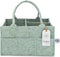 Parker Baby Diaper Caddy and Nursery Storage Bin - Removable Organizer Insert, Multi-Purpose Baby Essentials, Sage Green
