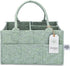 Parker Baby Diaper Caddy and Nursery Storage Bin - Removable Organizer Insert, Multi-Purpose Baby Essentials, Sage Green