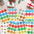 Christmas Stickers 32 Sheets with Snowman, Reindeer, Santa Claus, Kids Decals for Toys Gifts Crafts Decorations