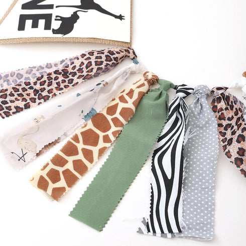 Decor,1st Jungle Safari High Chair Banner for Baby - Wild One for Baby Safari Party Birthday Party Banner