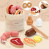 Sets Set 3+ PairPear Wooden Toys Play Food for Kids Kitchen, Kids Toy Food Cutting Meat for Toddlers Years Old, Pretend