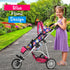 fash n kolor Baby Doll Stroller Gift for Kids, Toy Doll Stroller with Adjustable Canopy & Storage Basket Push Pram Baby