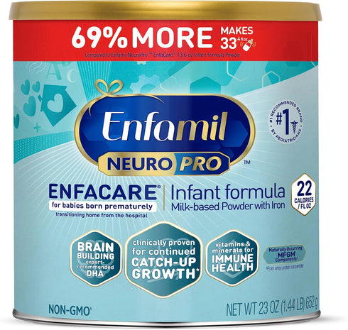 Enfamil NeuroPro EnfaCare High Calorie Baby Formula - Milk-Based with Iron - 23 Oz Can for Immune Support