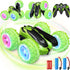 KKONES Remote Control Car, 2.4GHz Electric Race Stunt Car, 360° Rolling Rotation, LED Headlights RC Off Road Gift