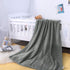 NTBAY Flannel Fuzzy Toddler Blanket, 30x40 Inches, Fluffy Warm Lightweight Reversible Stripes Design, Grey.