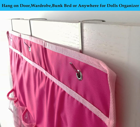Hanging Over Door Toy Storage Organizer (24 Pockets) for LOL OMG Dolls Surprise Doll (Toys Not Included) (57.5''x22'')