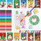 BenLouis 24 Christmas Mini Coloring Books Kids with 24 Stacking Crayons Xmas