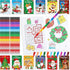 BenLouis 24 Christmas Mini Coloring Books Kids with 24 Stacking Crayons Xmas