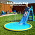 60" (60in, SLOOSH Non-Slip Splash Pad Sprinkler - Outdoor Water Play Toys Backyard Fountain Mat for Toddlers Kids Dogs