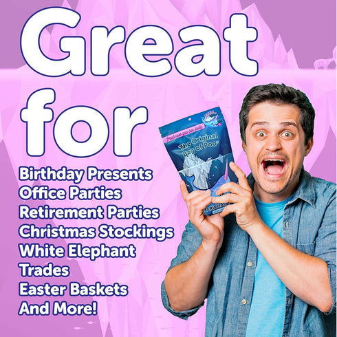 The Original Bag Poo, Narwhal Poop (Blue Cotton Candy) for Novelty Gag Gifts