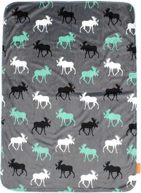 Dear Baby Gear Premium Car Seat Baby Blanket - Soft Swaddle Blanket for Boys and Girls, Moose Design