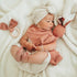 Mikito (2Pcs) Set, Organic Cotton Newborn Gifts Box, Baby Gifts Unisex incl. Muslin Baby Lovey Comforter + Baby Bandana
