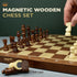 15-Inch Magnetic Chess Set - 2 in 1 Chess and Checkers Board Game for Adults and Kids, Tournament Chessboard