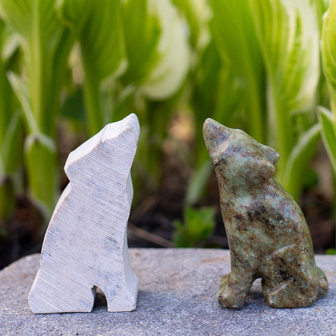 Set DIY Wolf Soapstone Carving Kit for Kids and Adults - Complete Craft