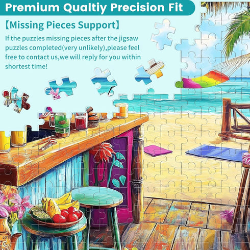 VOLUVOLU 500 500 20.515 Piece Puzzle for Adults, Vacation Jigsaw Puzzle, Seaside Bar Puzzles Pieces Birthday Party