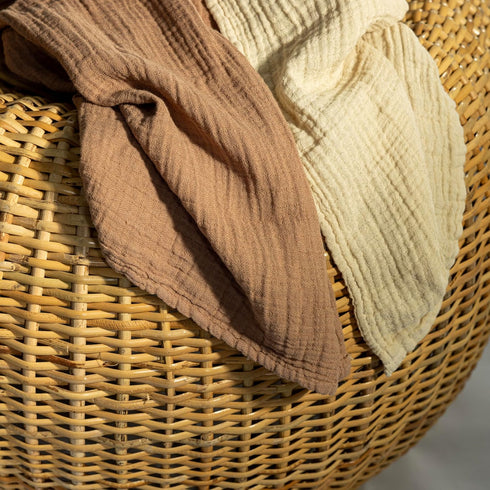 Blanket,100% Blankets,2 Pack,Receiving 44 44 inch Dreamology Brown Swaddle Cotton Muslin Swaddle Blanket for Baby Boy